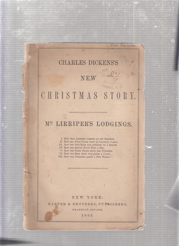 Item #CH112 Mrs. Lirriper's Lodgings: Charles Dicken's New Christmas Story. Charles Dickens.