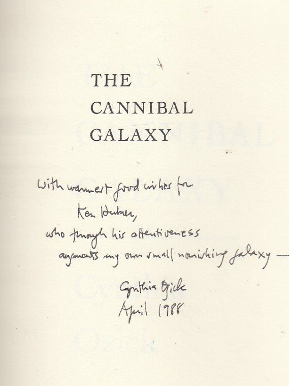 Item #D978 The Cannibal Galaxy. Cynthia Ozick.
