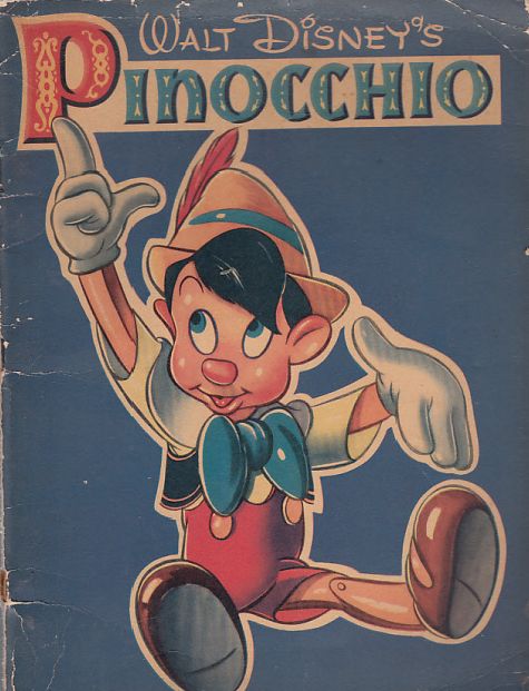 Item #E10399 Walt Disney's version of Pinocchio with Pictures to Color. Walt Disney.