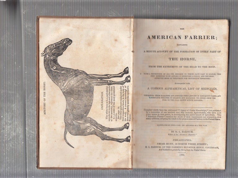 Item #E20272 The American Farrier; containing A Minute Account Of The Formation Of Every Part Of The Horse. H L. Barnum.