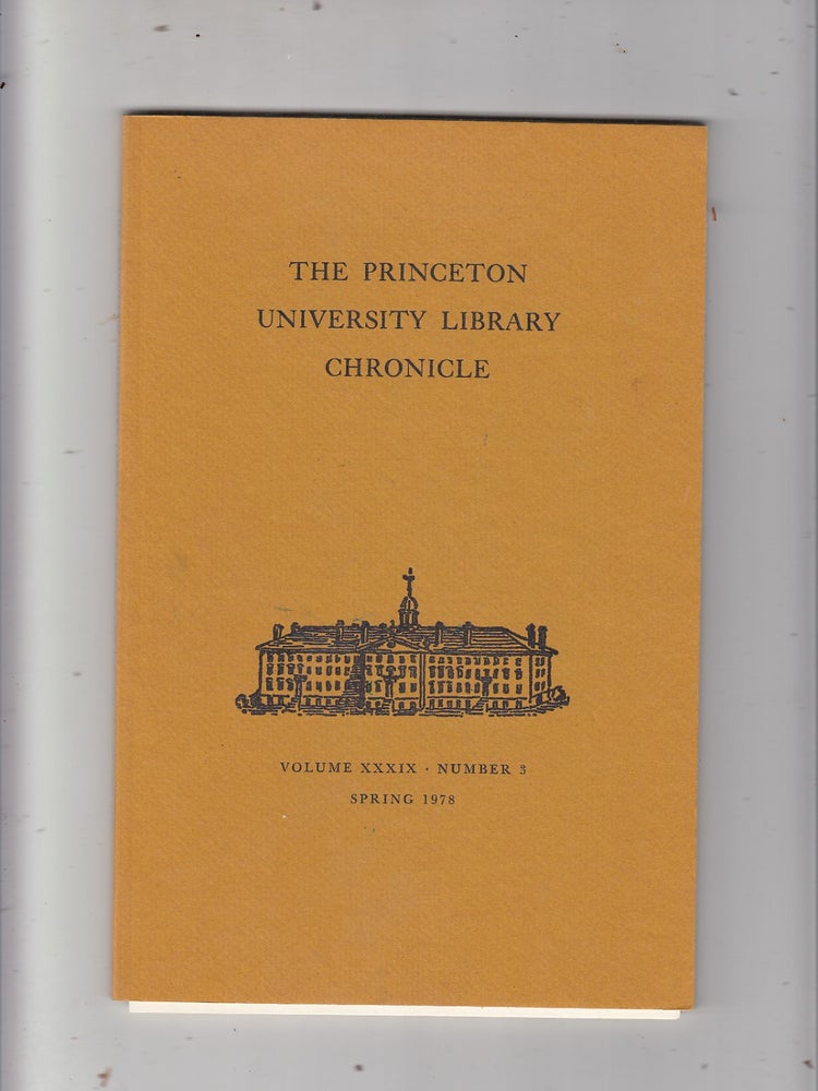 Item #E20548 "An Instance Of Apparent Plagerism": F. Scott Fitzgerald, Willa Cather, and the First Gatsby Manuscript (in) The Princeton University Library Chronicle, Spring 1978. F. Scott Fitzgerald, Matthew J. Bruccoli.