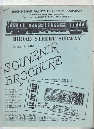 Item #E22245 Broad Street Subway Souvenir Brochure [Philadelphia