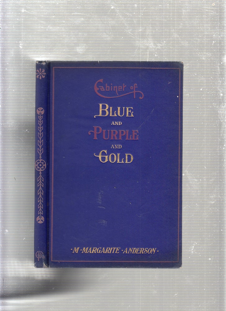 Item #E22490 Cabinet of Blue and Purple and Gold. Margarite Anderson.