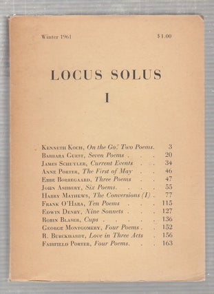 Item #E23654 Locus Solus I (Winter 1961). Kenneth Koch, John Ashbery, Harry Mathews, James...