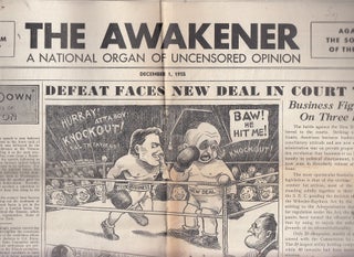 Item #E23893 "The Awakener: A National Organ Of Uncensored Opinion" Vol. 3 No. 1 December 1,...
