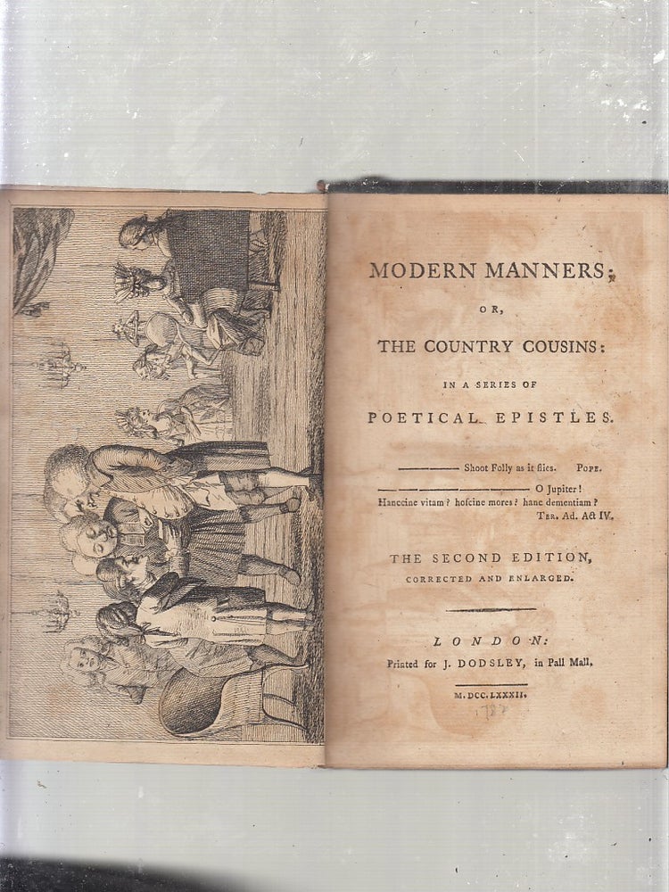 Item #E25129 Modern Manners; or, The Country Cousins: in a Series of Poetical Epistles. Samuel Hoole.