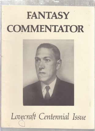 Item #E27667 Fantasy Commentator Vol. VII, No. 1, Fall 1990: Lovecraft Centennial Issue. A....