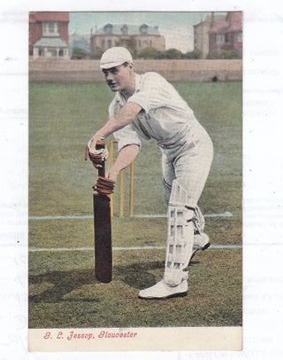 Item #E28419 G.L. Jessop original color postcard circa 1900-1910. Cricket
