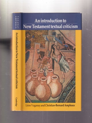 Item #E31803 An Introduction to New Testament Textual Criticism. Leon Vaganay, Jenny Heimerdinger...