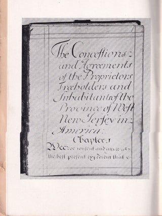 The Concessions and Agreements of the Proprietors, Freeholders and Inhabitants of the Province of Wst New Jersey in America
