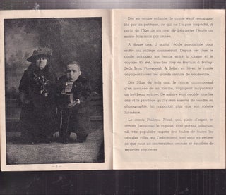 Advertising booklet for "The Midgets Palace" and Biographical Sketches of Count and Countess Philippe Nicol