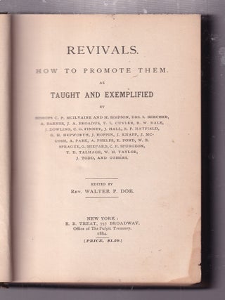 Revivals. How To Promote Them. AsTaught And Exemplified
