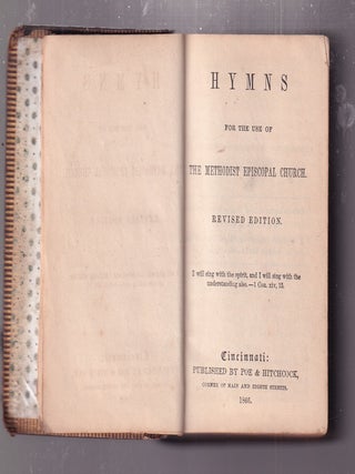 Hymns for the Use of The Methodist Episcopal Church (in lovely decorated original leather binding)