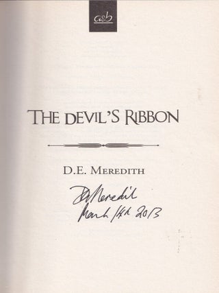 Item #E35390 The Devil's Ribbon: A Hatton and Roumande Mystery (signed first edition)). D E....