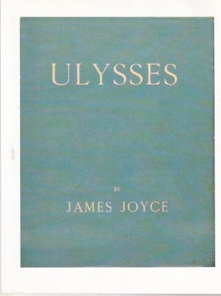 Item #E35600 Ulysses. James Joyce