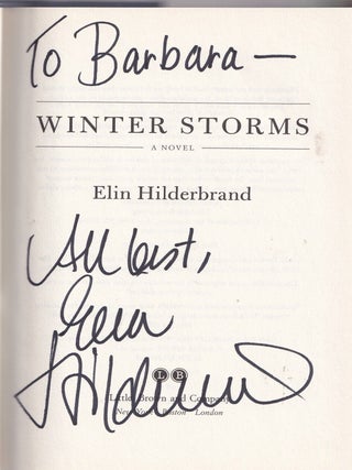 Item #E35611 Winter Storm (signed first edition). Elin Hilderbrand