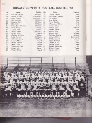 A Salute to Line Coach Talmadge Layman Hill: Homecoming 1964 football game program