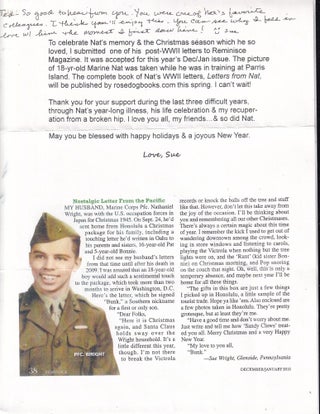 Letters From Nat (inscribed and with additional material by the editor)