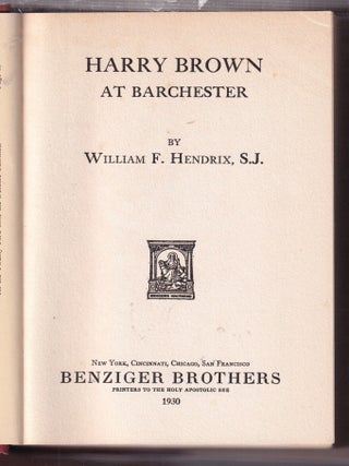 Harry Brown at Barchester (in original dust jacket)
