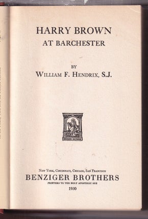 Harry Brown at Barchester (in original dust jacket)