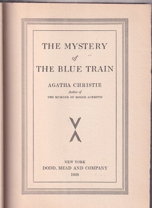 Item #E36817 The Mystery Of The Blue Train. Agatha Christie