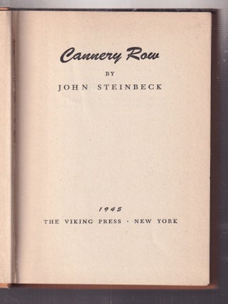 Cannery Row (first edition in scarcer variant buff binding)