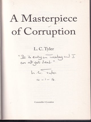 A Masterpiece of Corruption (Signed first edition): A John Grey Historical Mystery