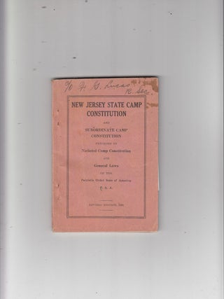 Item #GE19854 New Jersey State Camp Constitution and Subordinate Camp Constitution...of the...