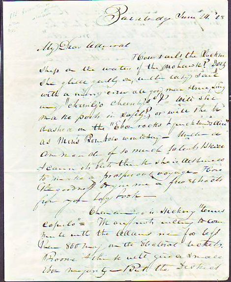 Item #X200 Handwritten letter dated June 24, (18)28 concerning Andrew Jackson's Presidential campaign in New York State. J. C. Clark.