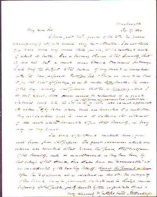 Item #X209 Autograph Letter Signed, Dated 1844 by Connecticut Senator J.W. Huntington Regarding,...