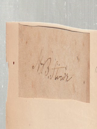 Item #X223x Ink signature "H.B. Stowe" Harriet Beecher Stowe